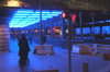 BLUE, fluorescent tubes, SNCF bridges, Nice | permanent piece since 2007